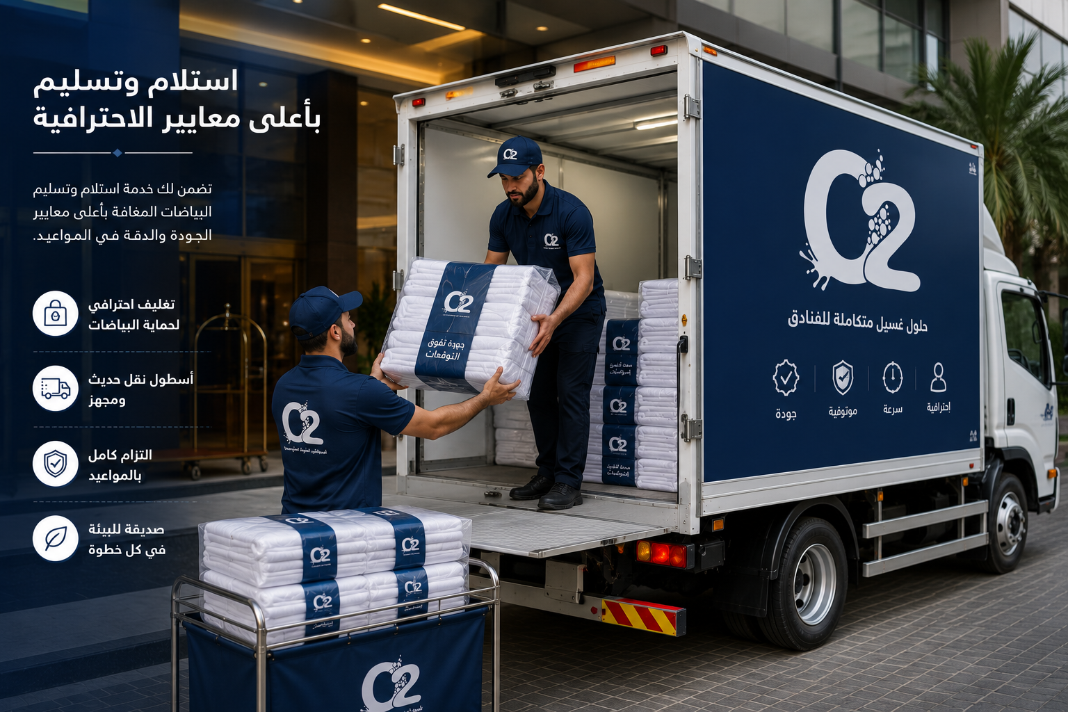التعاقد الخارجي يضمن لك أسطول نقل مخصص والتزاماً تاما بالمواعيد.